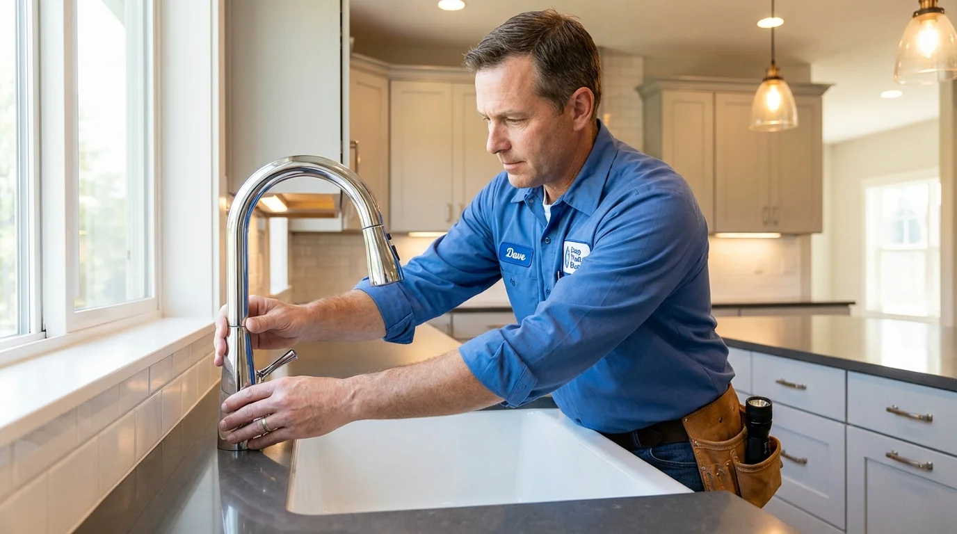 Kitchen faucet installation by Johns Plumbing LLC in Hillsboro